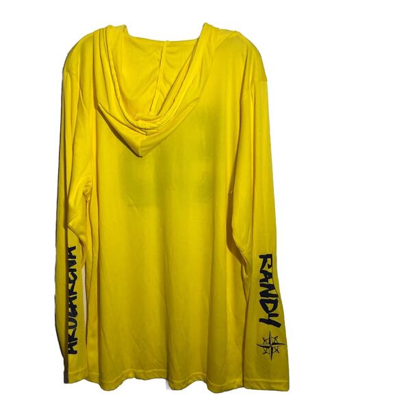Randy Arozarena XL Crossed Arm Lightweight SGA Lightweight Yellow Hooded Jersey - Picture 2 of 13